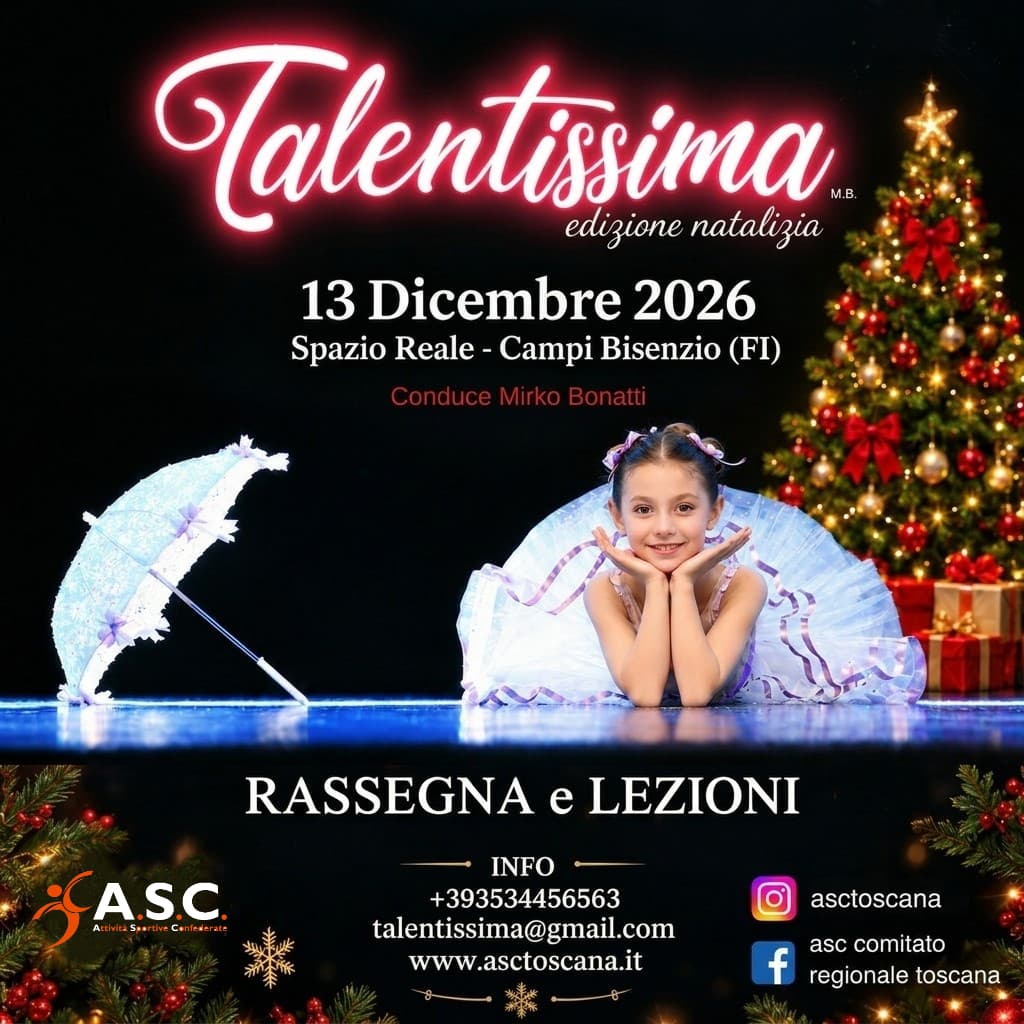 Al momento stai visualizzando Talentissima – Edizione Natalizia: il 13 dicembre 2026 a Campi Bisenzio